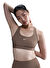 Nike DX6817-233 W NK SWSH LGT SPT BRA Kahve U Yaka Normal Kalıp Kadın Sporcu Sütyeni