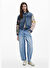 Desigual Mavi Kadın Normal Desenli Denim Ceket 25SWED59