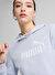 Puma 68239147 ESS No. 1 Logo Hoodie TR Mavi Kapüşon Yaka Lastikli Bel Regular Fit Baskılı Kadın Sweatshirt