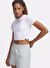 Under Armour Beyaz Kadın Fitted Düz T-Shirt 6000264-100 UA Rival Rib Baby Tee
