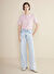 Brooks Brothers Mavi  Kadın Standart Denim Pantolon Yüksel Bel Wide Leg Denim Pantolon