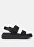 Timberland TB0A61N4EK41-Greyfield Sandal BACKS Siyah Deri Kadın Sandalet