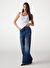 Guess Beyaz Kadın Baskılı Standart Bluz SL EMBELLISHED LOGO - ORG CO GUNNAR
