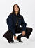 Guess Lacivert Kadın Regular Fit Gömlek GO DENIM BOMBER - CO RUFUS RG INDIG