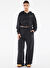 Guess Siyah Kadın Standart Sweatshirt GO RHINESTONE CROP H - ORGANIC COTT