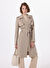 Guess Bej Kadın Standart Trençkot JENNY PU DETAILS TRE - RECY POLY PE