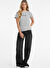 Guess Lacivert Kadın Regular Fit T-Shirt GJ SS CN REG YD STRI - ORG COTTON J