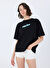Guess Jeans Siyah Kadın T-Shirt GJ SS CN OS CURVED L - ORGANIC COTT