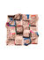 Aker Krem Kadın Desenli Eşarp 8920701361