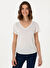 U.S. Polo Assn. Ekru Kadın Standart T-Shirt SUPRA