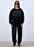Fifty Pieces Siyah Kadın Bisiklet Orta Sweatshirt KADIN CORE MID-LENGTH SWEATSHIRT