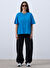 Fifty Pieces Mavi Kadın Oversize T-Shirt KADIN CORE OVERSIZE T-SHIRT