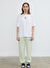 Fifty Pieces Beyaz Kadın Oversize T-Shirt KADIN OVERSIZE BASIC T-SHIRT
