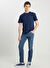 Wrangler Lacivert Erkek Relaxed T-Shirt MW7NM203877W72 Relaxed Fit Small