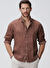 Network Kahve Erkek Alttan Britli Slim Fit Gömlek 1094178