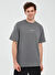 Skechers S231094-003 Graphic Antrasit Yuvarlak Yaka Oversize Erkek T-Shirt