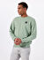 Timberland Woven Badge (LB) Crew Neck Yeşil Bisiklet Yaka Normal Kalıp Düz Erkek Sweatshirt