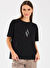 Skechers S2510311-001 W Graphic Tee Loose Fi Siyah Loose Fit Kadın T-Shirt