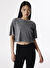 Twist Antrasit Kadın Rahat T-Shirt TS1250070105
