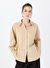Sorbe Bej Kadın Bol Kesim Gömlek THE CUT OUT SHIRT 4020