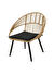 Boyner Evde Kahverengi Rattan Minderli Sandalye 71x65x80cm