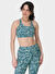 Sweaty Betty SB10229A-13071 POWER MEDIUM SUPPORT Mavi U Yaka  Desenli KadınSporcu Sütyeni