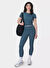 Sweaty Betty SB10169-6636 ALL DAY CROPPED T-SHIR Mavi Bisiklet Yaka Slim Fit  KadınT-Shirt