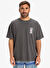 Quiksilver EQYZT08022 GH QS SUNRISE BOWL SS Antrasit Bisiklet Yaka Oversized Baskılı Erkek T-Shirt