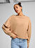 Puma 68505863 HER Relaxed Crew Krem Yuvarlak Yaka Regular Fit Düz Kadın Sweatshirt