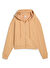 Puma 68505663 HER Crop Full-Zip Hoodie Krem Kapüşon Yaka Regular Fit Kadın Zip Ceket