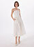 Beyaz Kadın Straplez Elbise VMANE BANDEAU 7/8 DRESS JRS GA