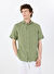 Mr. Mood Yeşil Erkek Düğmeli Standart Gömlek MR SHORT SLEEVE