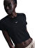 Nike HF9538-011 W NSW NK CHLL KNT CRP Siyah Yuvarlak Crop Düz Kadın T-Shirt