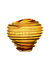 Lucky Art Turuncu Dekoratif Kase Cam amber kase 25x25x21cm