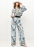 Just Cavalli Mavi  Kadın Standart Desenli Pantolon 78PAA120