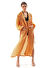 Movom Sarı Kadın Geniş Dökümlü Desenli Kimono MVMRWKM13