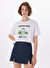 Moschino Jeans Beyaz Kadın Crop T-Shirt 251K1A070632291001