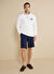 Brooks Brothers Beyaz Erkek Bato Standart Sweatshirt BBSS25MSW002
