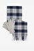 Barbour Tartan Atkı & Eldiven Hediye Seti TN27 Blue Granite