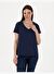 Lacivert Regular Fit V Yaka Basic Tişört
