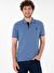 Erkek Slim Fit Polo Yaka Koyu Mavi Basic Tişört