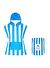 Dock And Bay UV Korumalı Çocuk Pançosu S Bondi Blue