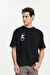 Siyah Late Night Nakışlı T-Shirt