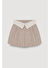 Bel Detaylı Pileli Mini Şort Bej