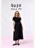 Beli Kemerli Basic Midi Elbise Siyah