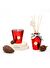 130 ml Golden Glow Kırmızı Şişe Spice Orange Oda Kokusu ve Mumluk Seti 