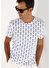 Regular Fit Baskılı Beyaz Erkek Kısa Kol Tişört Cl1053562