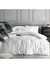 Linens White Collection Square Pamuk Jakar Saten Çift Kişilik Nevresim Kılıfı Beyaz