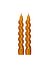 2li Twirl Glow Gold Şamdan Mum Seti (18 cm)