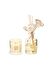 200 ml Gold Boyalı Cam Şişe Oud Vanilya Oda Kokusu ve Mum Seti